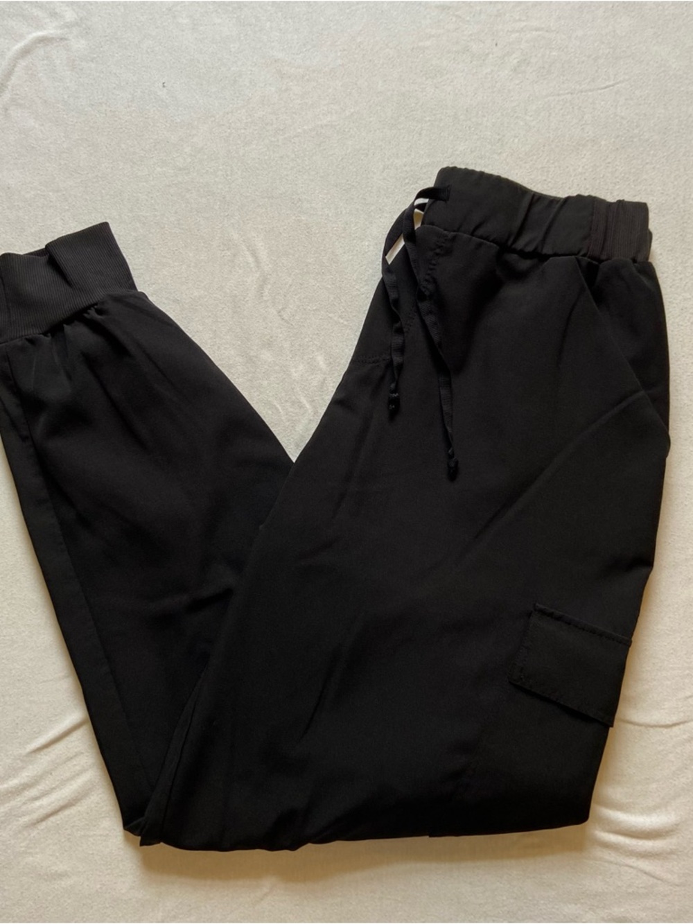 Women's Black Drawstring Track Joggers